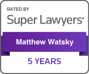 Rated by | Super Lawyers | Matthew Watsky | 5 Years