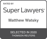 Rated by | Super Lawyers | Matthew Watsky | Selected in 2020 Thomson Reuters