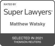 Rated by | Super Lawyers | Matthew Watsky | Selected in 2021 Thomson Reuters
